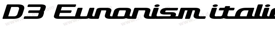 D3 Euronism italic字体转换